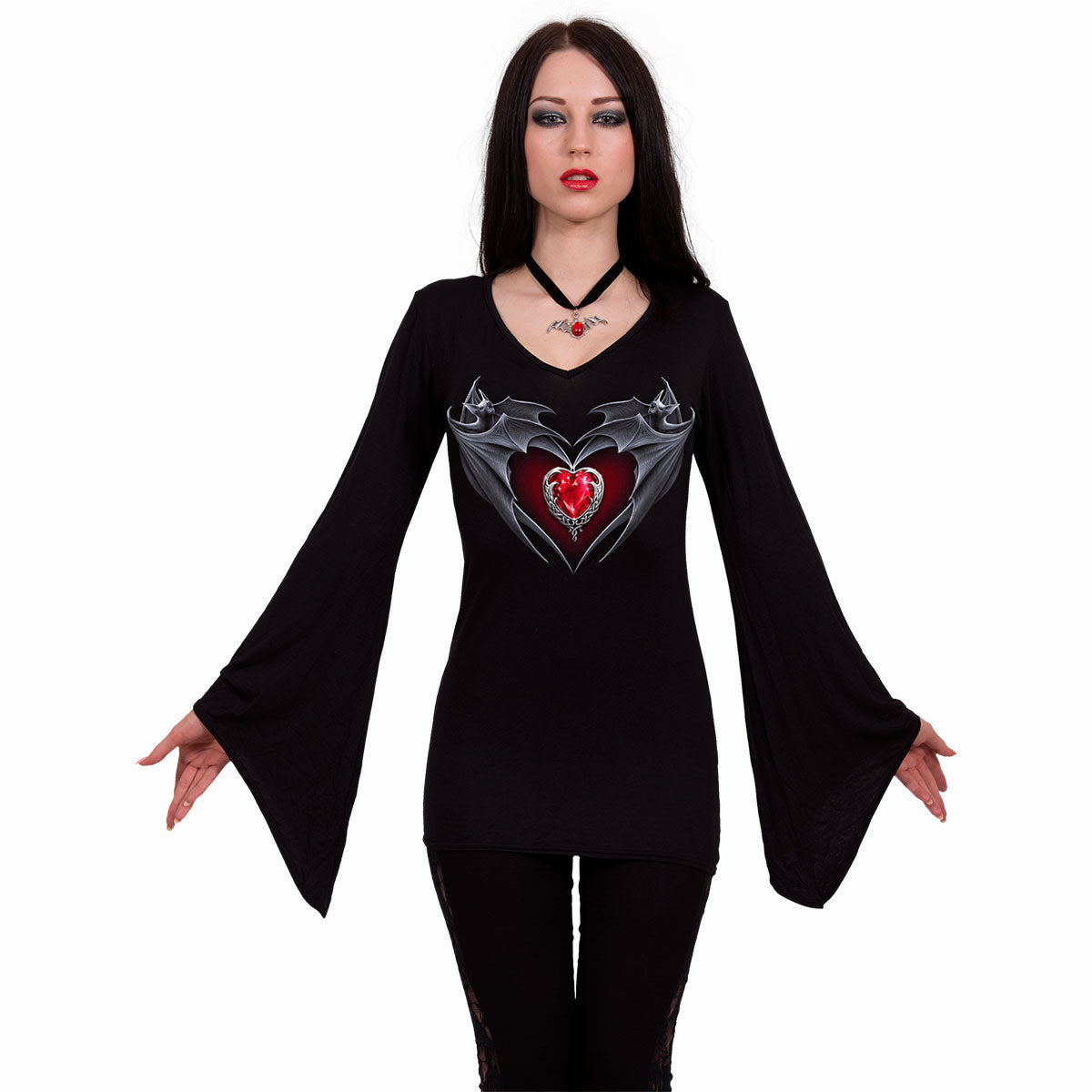 Langærmet T-shirt Spiral Bat's Heart
