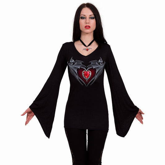 Langærmet T-shirt Spiral Bat's Heart