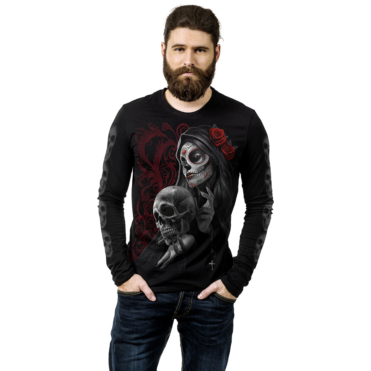 Langærmet T-shirt Spiral Love Is Dead