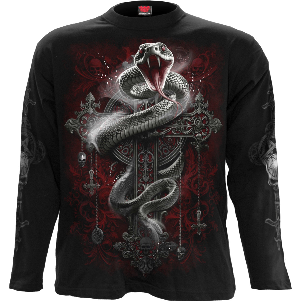 Langærmet T-shirt Spiral Gothic Serpent