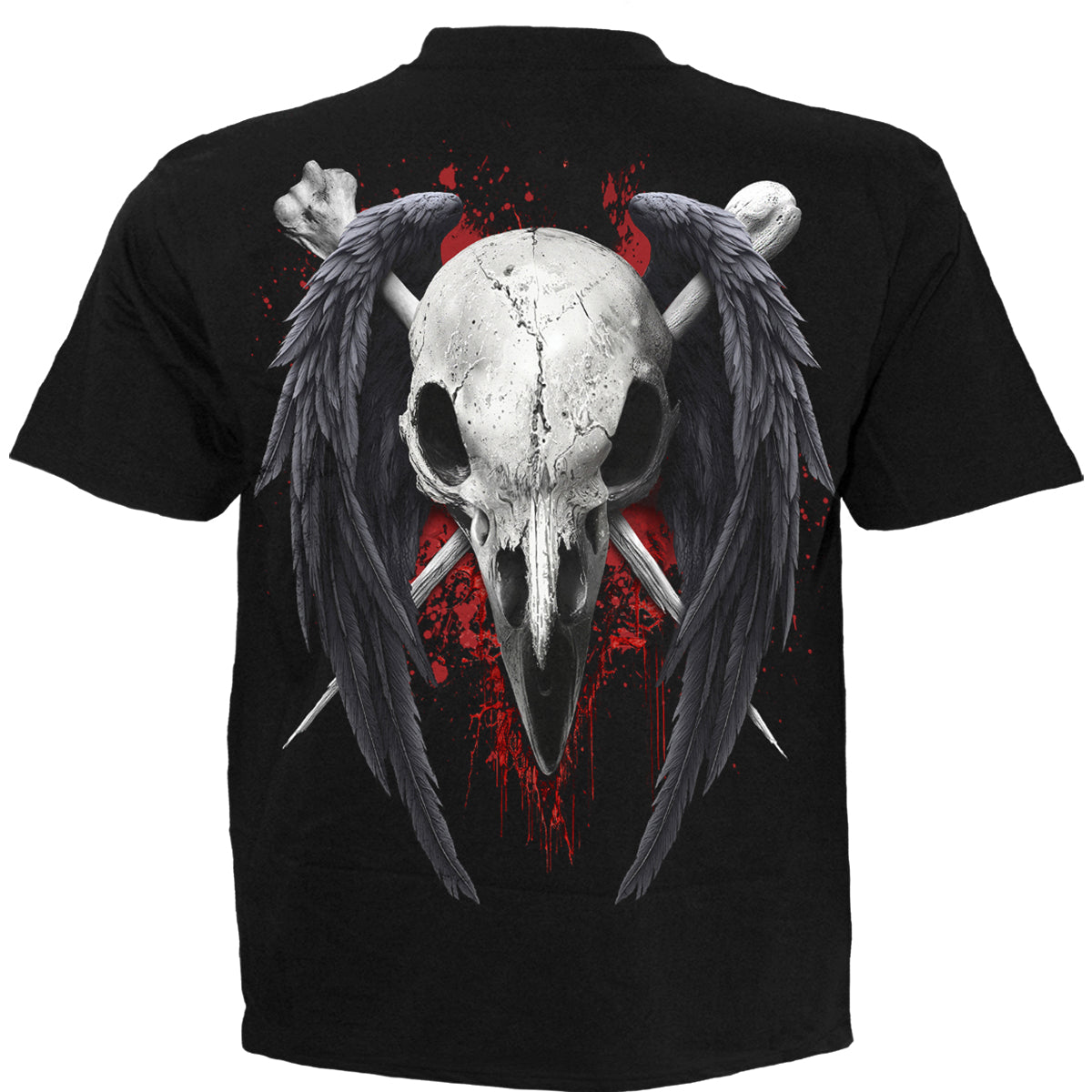 T-shirt Spiral Death Raven