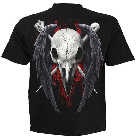 T-shirt Spiral Death Raven