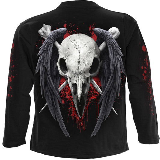 Langærmet T-shirt Spiral Death Raven