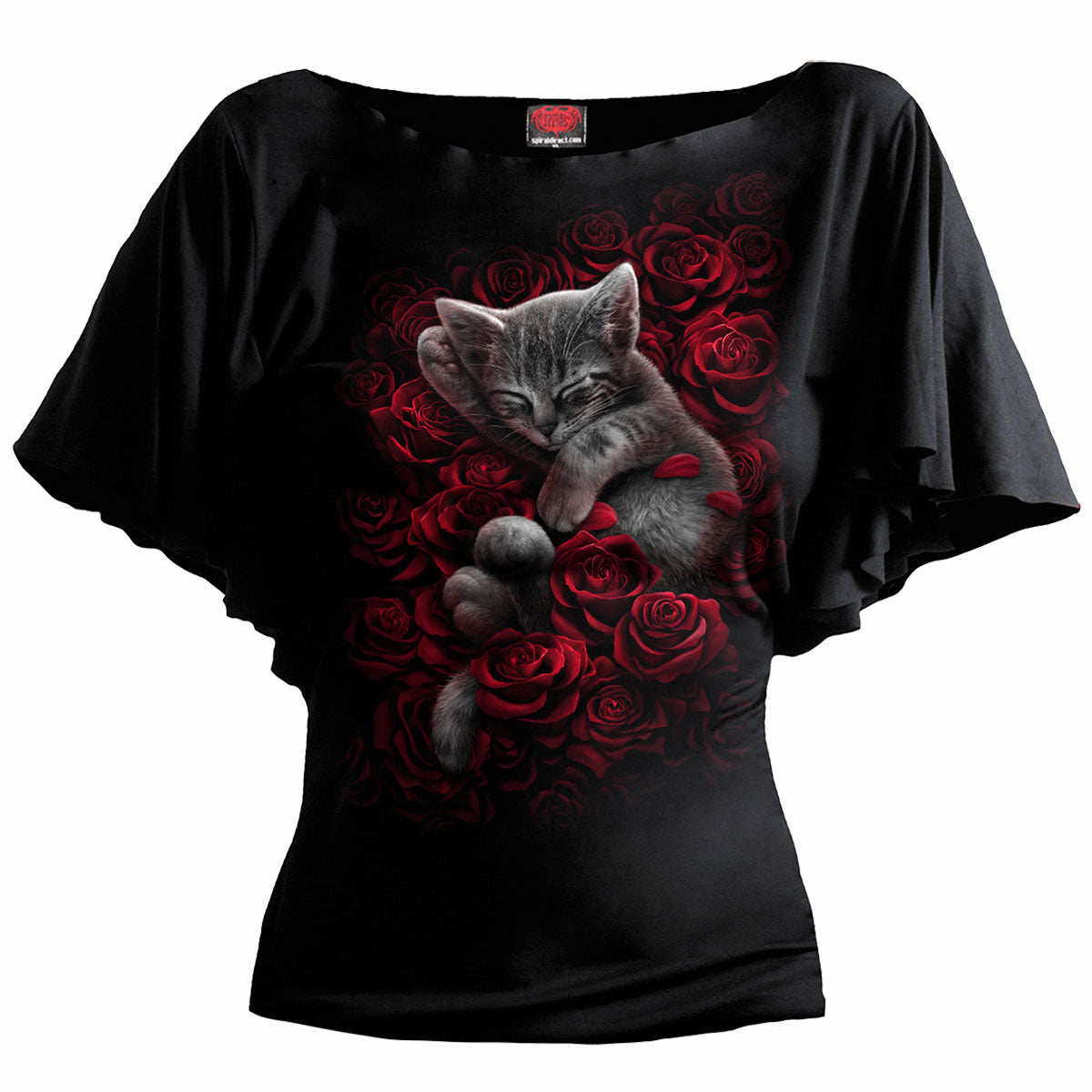 Tops - Short Sleeve Spiral Bed Of Roses