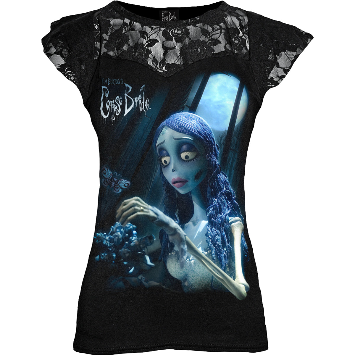Tops - Short Sleeve Spiral Corpse Bride