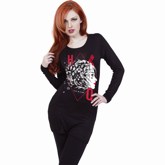 Langærmet T-shirt Spiral Harley Quinn