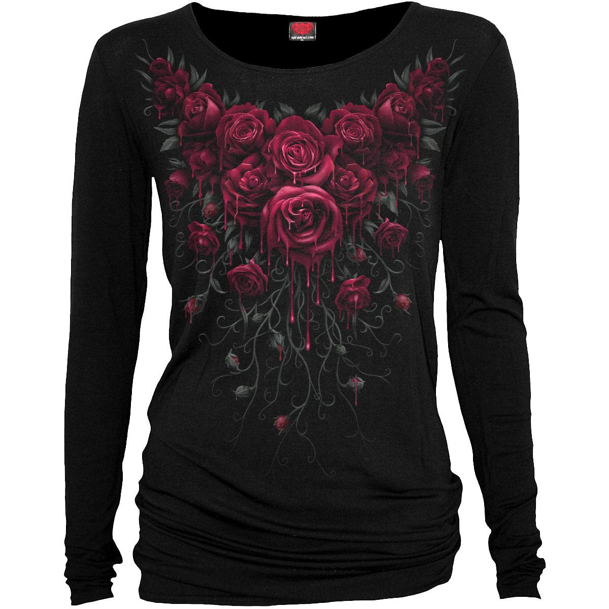 Langærmet T-shirt Spiral Blood Rose