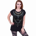 Load image into Gallery viewer, Tops - Short Sleeve Spiral Raven Skull