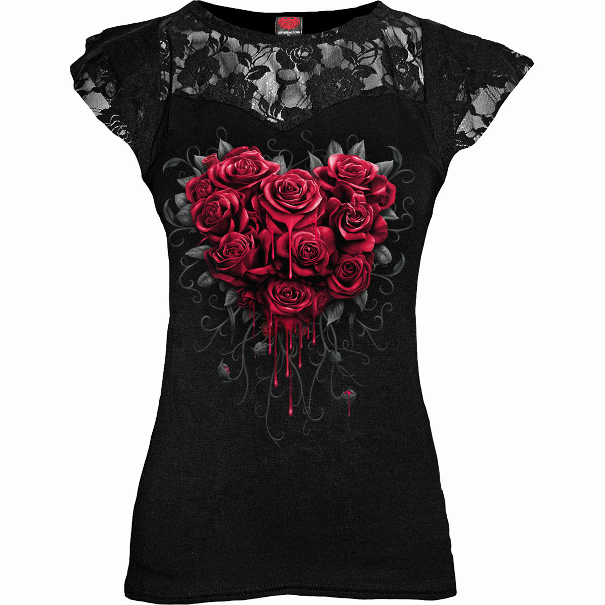 Tops - Short Sleeve Spiral Bleeding Heart