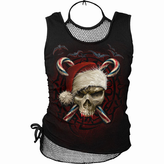 Tanktop Spiral Candy Cane Santa