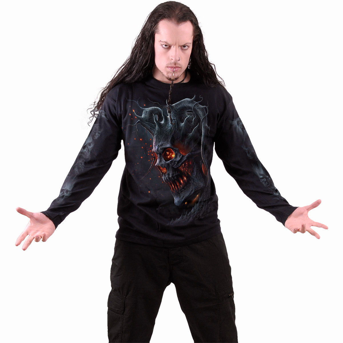 Langærmet T-shirt Spiral Death Embers