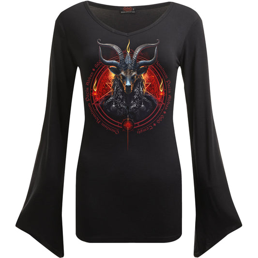 Langærmet T-shirt Spiral Baphomet