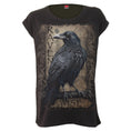 Load image into Gallery viewer, Tops - Short Sleeve Spiral Raven Wise