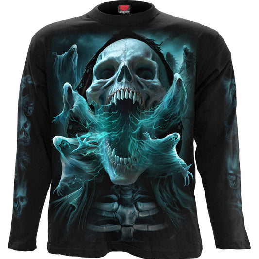 Langærmet T-shirt Spiral Ghost Skull