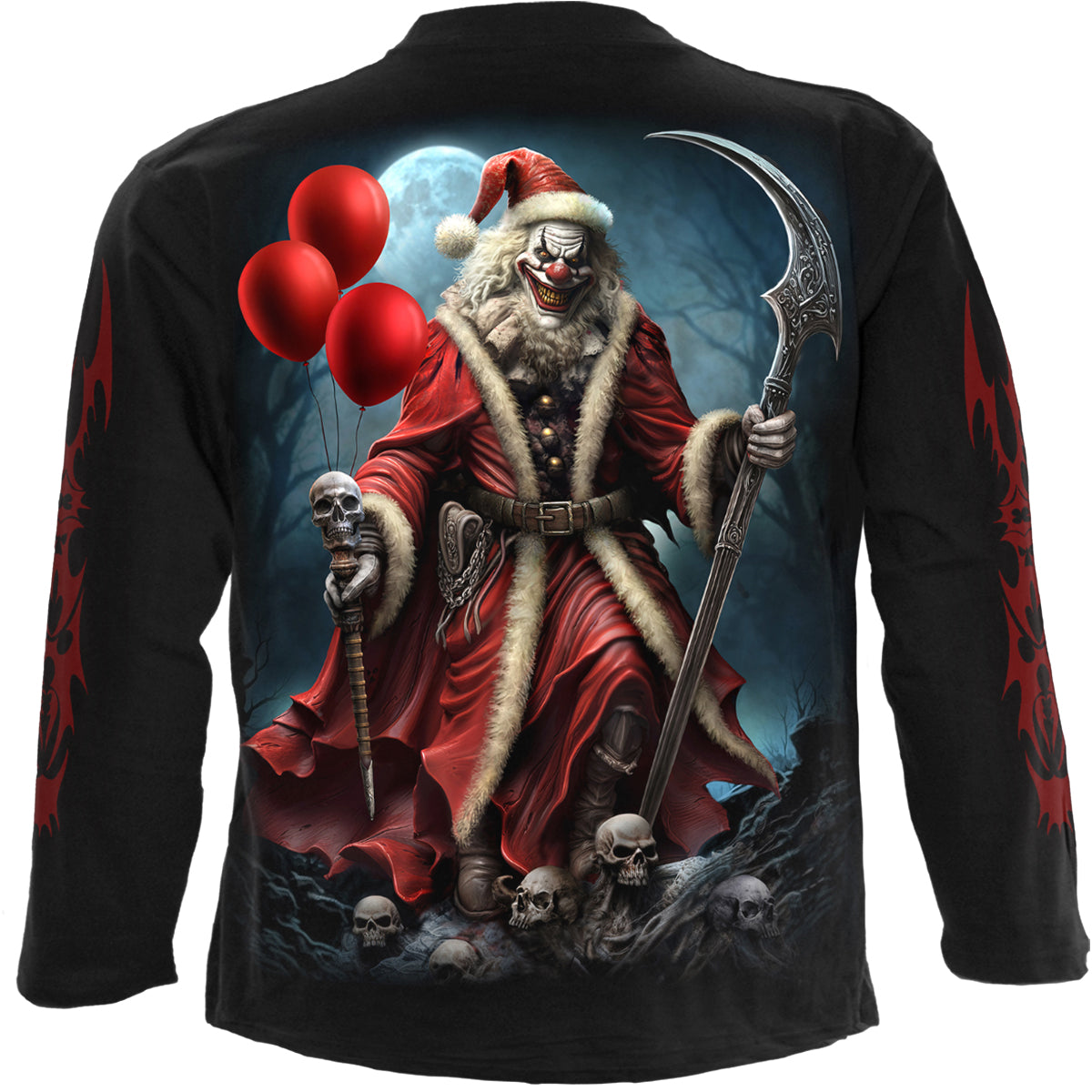 Langærmet T-shirt Spiral Santa Clown