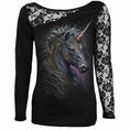 Indlæs billede i Gallery viewer, Langærmet T-shirt Spiral Celtic Unicorn