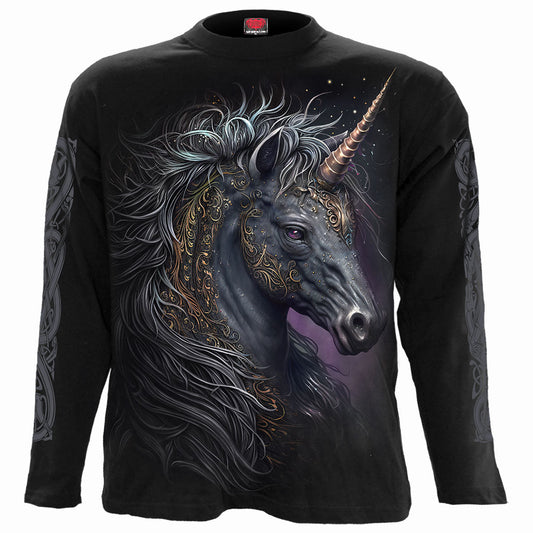 Langærmet T-shirt Spiral Celtic Unicorn