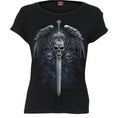 Load image into Gallery viewer, Tops - Short Sleeve Spiral Angel Sword