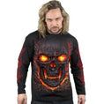 Indlæs billede i Gallery viewer, Langærmet T-shirt Spiral Skull Lava