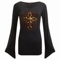 Indlæs billede i Gallery viewer, Langærmet T-shirt Spiral Dripping Gold