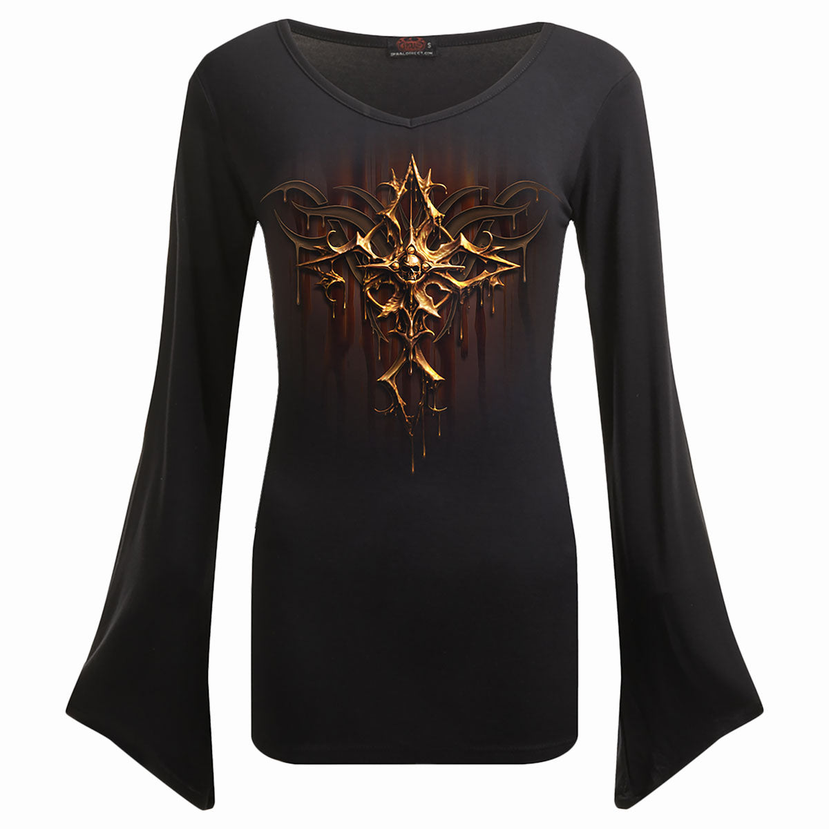 Langærmet T-shirt Spiral Dripping Gold