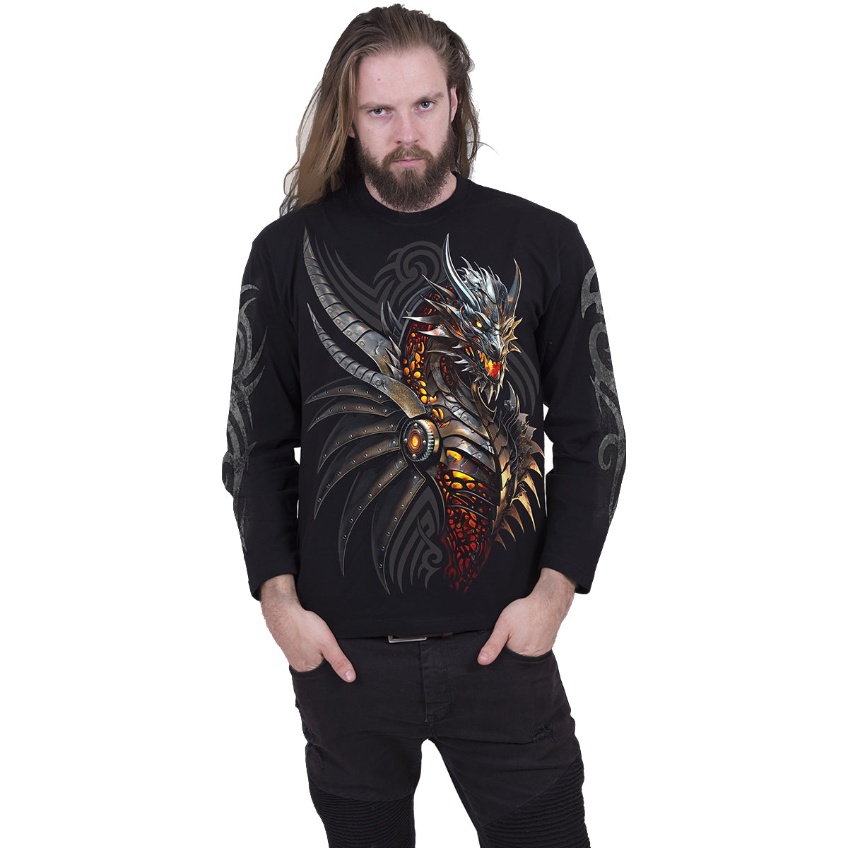 Langærmet T-shirt Spiral Razor Back