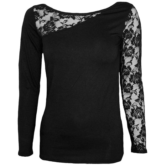 Langærmet T-shirt Spiral Gothic Elegance