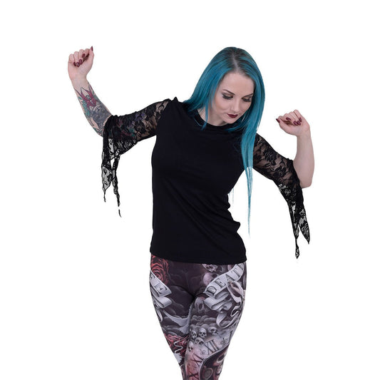 Langærmet T-shirt Spiral Gothic Elegance