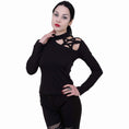 Indlæs billede i Gallery viewer, Langærmet T-shirt Spiral Gothic Elegance