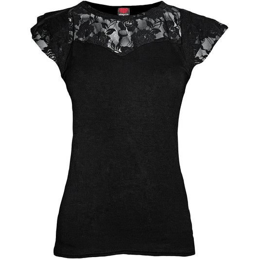 Tops - Short Sleeve Spiral Gothic Elegance