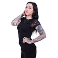 Indlæs billede i Gallery viewer, Tops - Short Sleeve Spiral Gothic Elegance