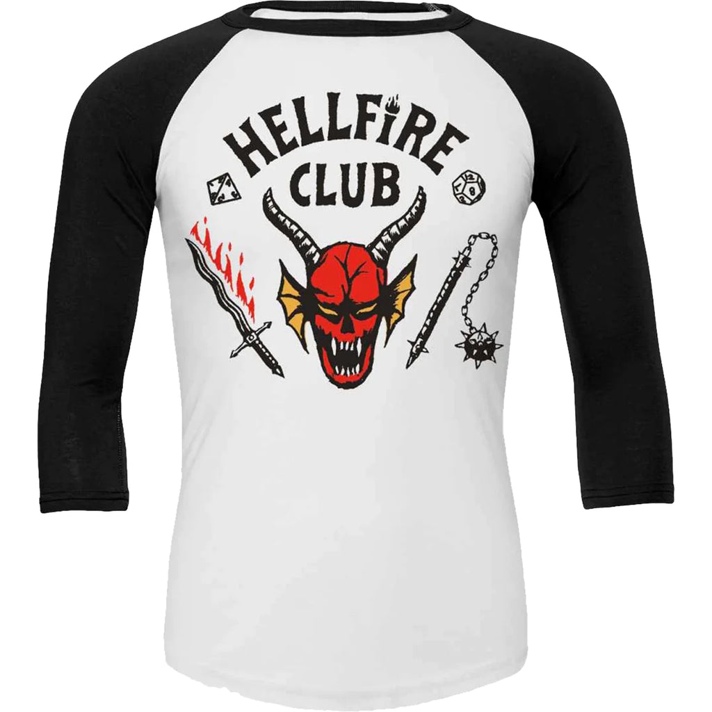 T-shirt 3/4 Ærme Stranger Things Hellfire Club