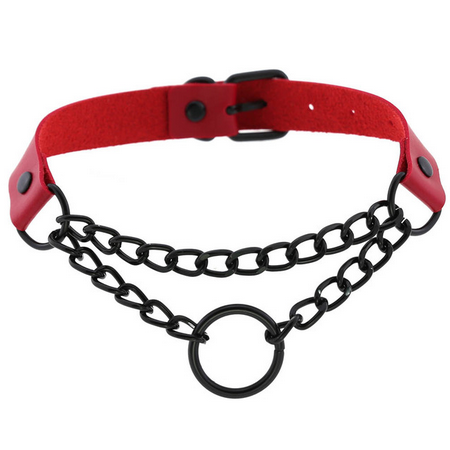 Choker Chains Ring rød