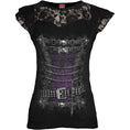 Load image into Gallery viewer, Tops - Short Sleeve Spiral Waisted Corset