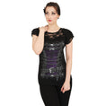 Load image into Gallery viewer, Tops - Short Sleeve Spiral Waisted Corset