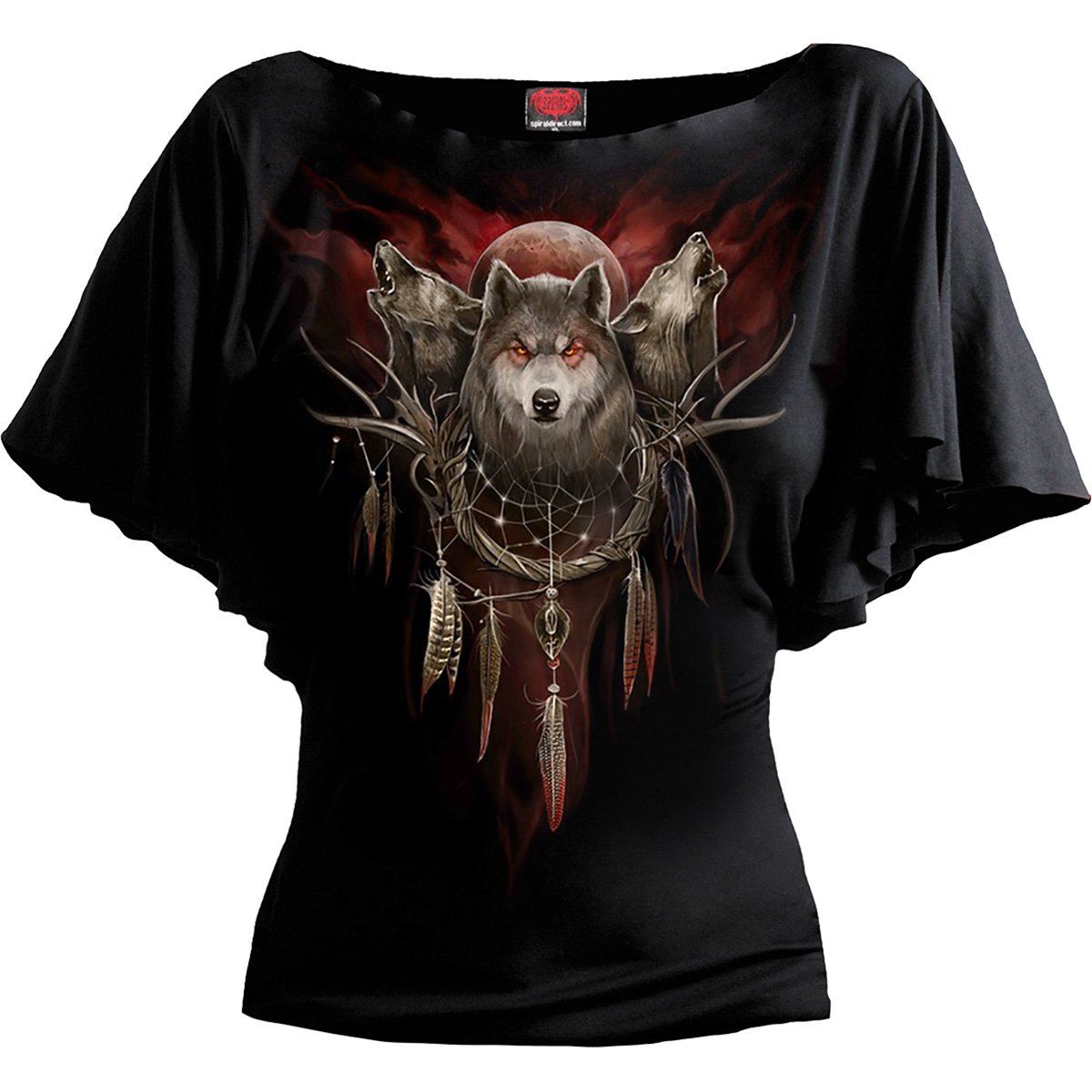 Tops - Short Sleeve Spiral Cry Of The Wolf
