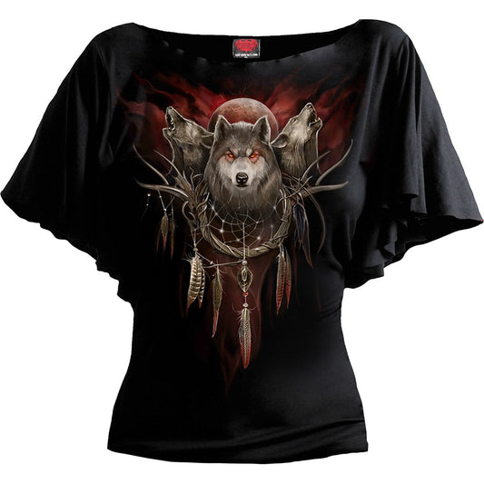 Tops - Short Sleeve Spiral Cry Of The Wolf