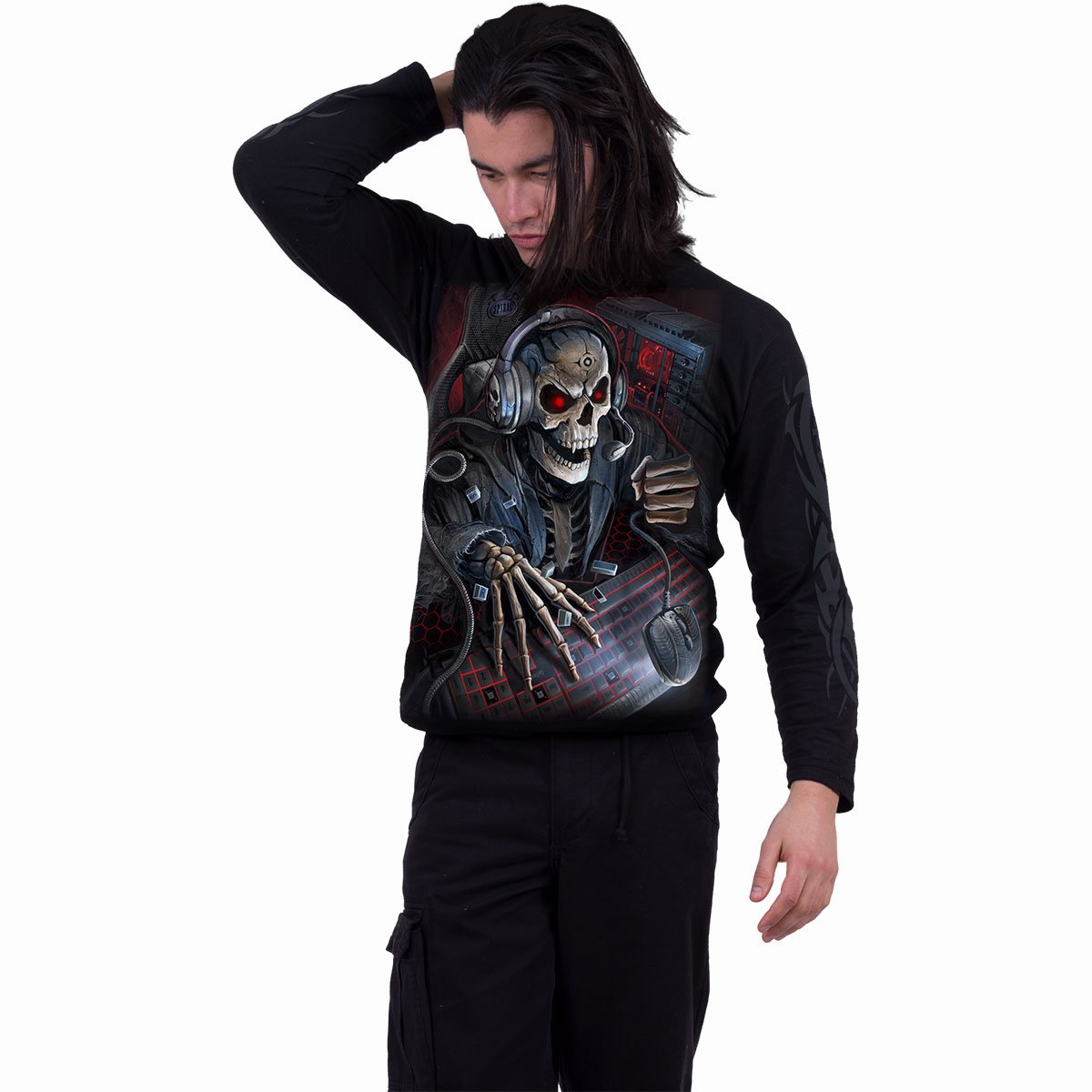 Langærmet T-shirt Spiral Pc Gamer