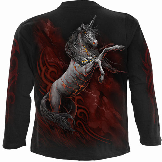 Langærmet T-shirt Spiral Infernal Unicorn