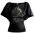 Indlæs billede i Gallery viewer, Tops - Short Sleeve Spiral Celtic Wolf