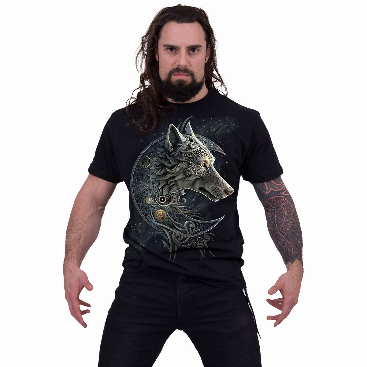 T-shirt Spiral Celtic Wolf
