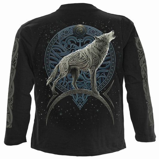 Langærmet T-shirt Spiral Celtic Wolf