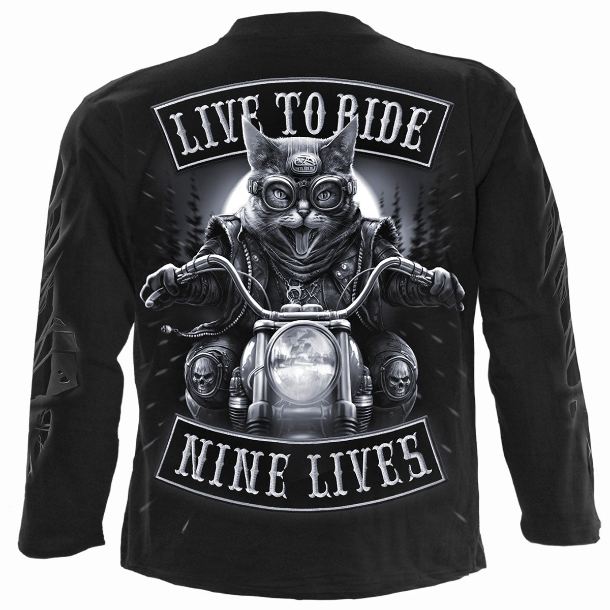 Langærmet T-shirt Spiral Nine Lives