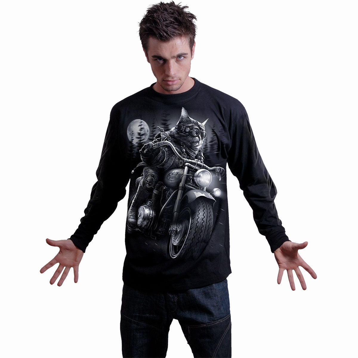 Langærmet T-shirt Spiral Nine Lives