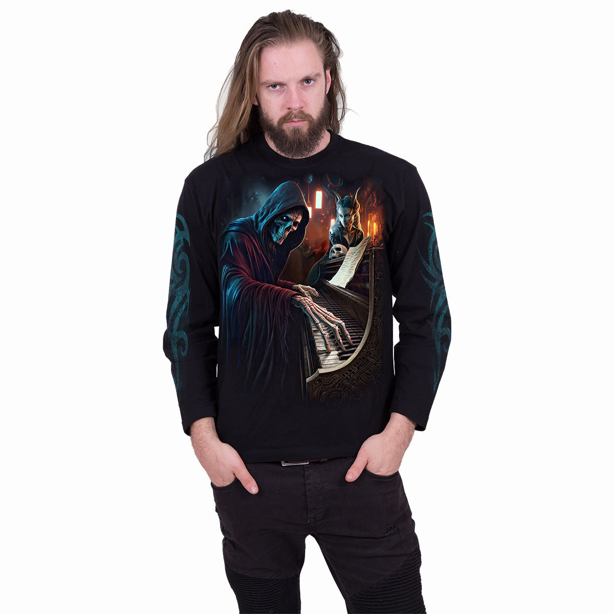 Langærmet T-shirt Spiral Midnight Blues