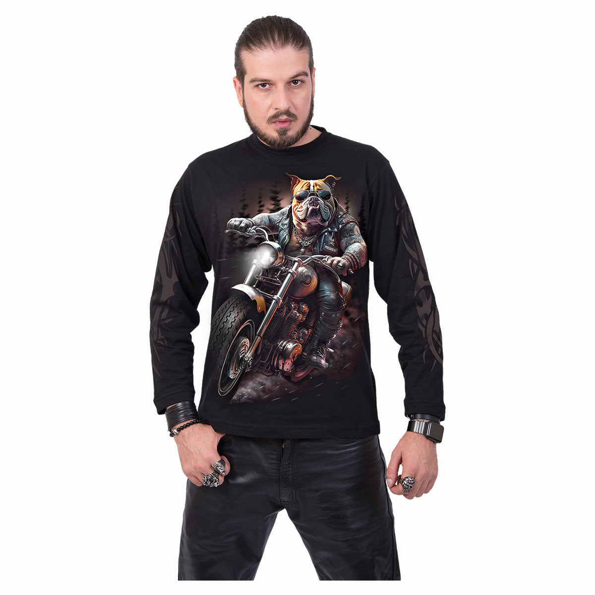 Langærmet T-shirt Spiral Top Dog