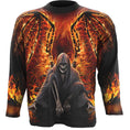 Indlæs billede i Gallery viewer, Langærmet T-shirt Spiral Flaming Death