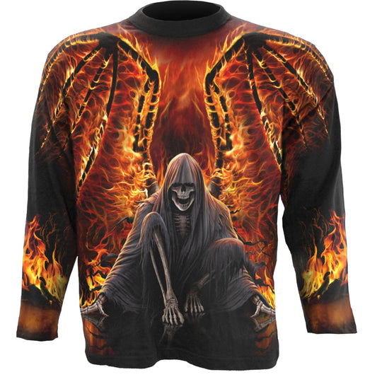 Langærmet T-shirt Spiral Flaming Death