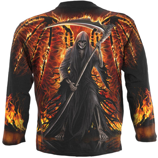 Langærmet T-shirt Spiral Flaming Death