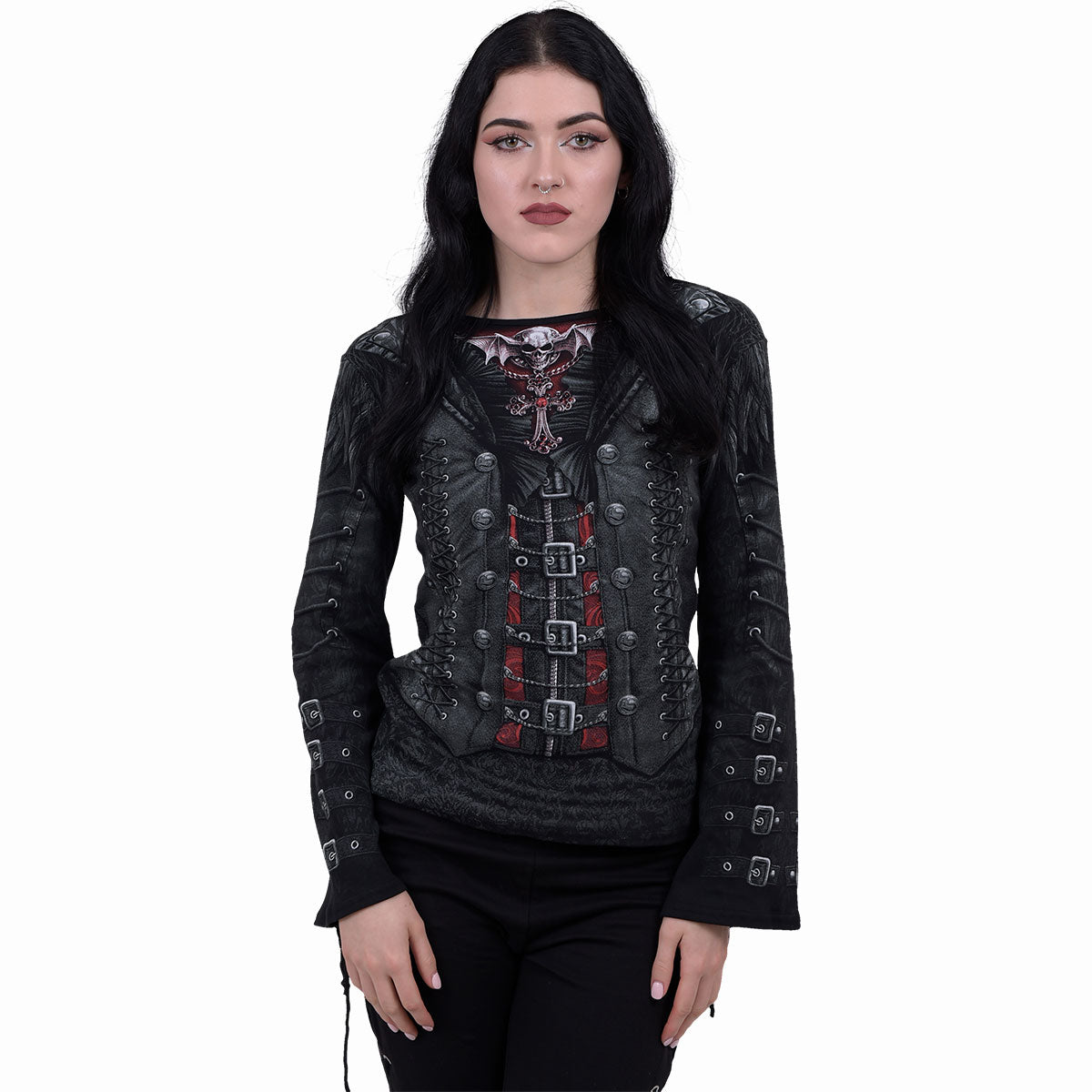 Langærmet T-shirt Spiral Gothess Wrap